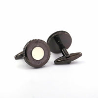 MarZthomson Art Deco Cufflinks in Black Rhodium-Cufflinks.com.sg