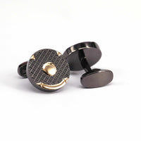 MarZthomson Art Deco Cufflinks in Black Rhodium-Cufflinks.com.sg