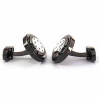 MarZthomson Art Deco Cufflinks in Black Rhodium-Cufflinks.com.sg