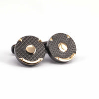 MarZthomson Art Deco Cufflinks in Black Rhodium-Cufflinks.com.sg