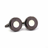 MarZthomson Art Deco Cufflinks in Black Rhodium-Cufflinks.com.sg
