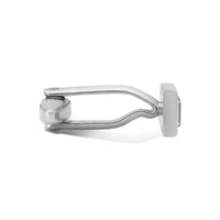 MarZthomson Bar Shape White and Purple Crystals Cufflinks-Cufflinks.com.sg