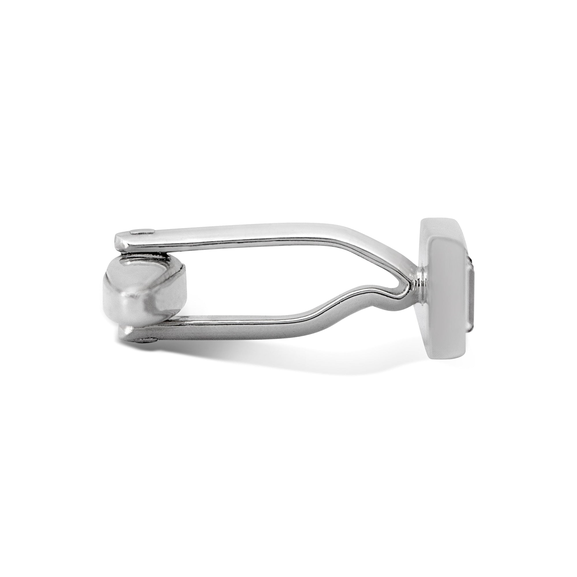 MarZthomson Bar Shape White and Purple Crystals Cufflinks-Cufflinks.com.sg