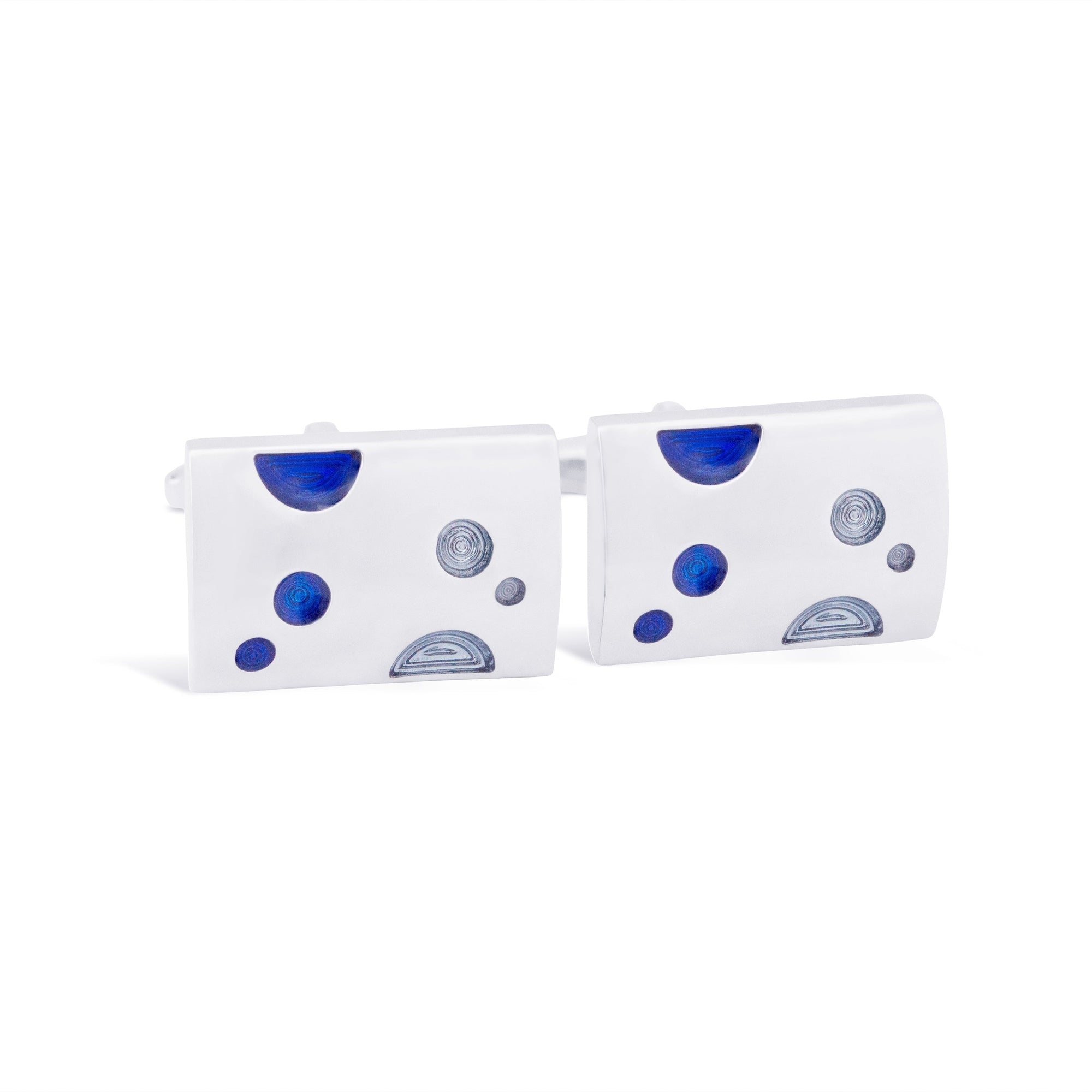 MarZthomson Blue Bubbles Cufflinks-Cufflinks.com.sg