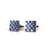 MarZthomson Blue Crystal F-Cufflinks.com.sg