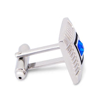 MarZthomson Blue Gem Cufflinks-Cufflinks.com.sg