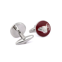 MarZthomson Botanic Series - Round Silver Butterfly Cufflinks-Cufflinks.com.sg