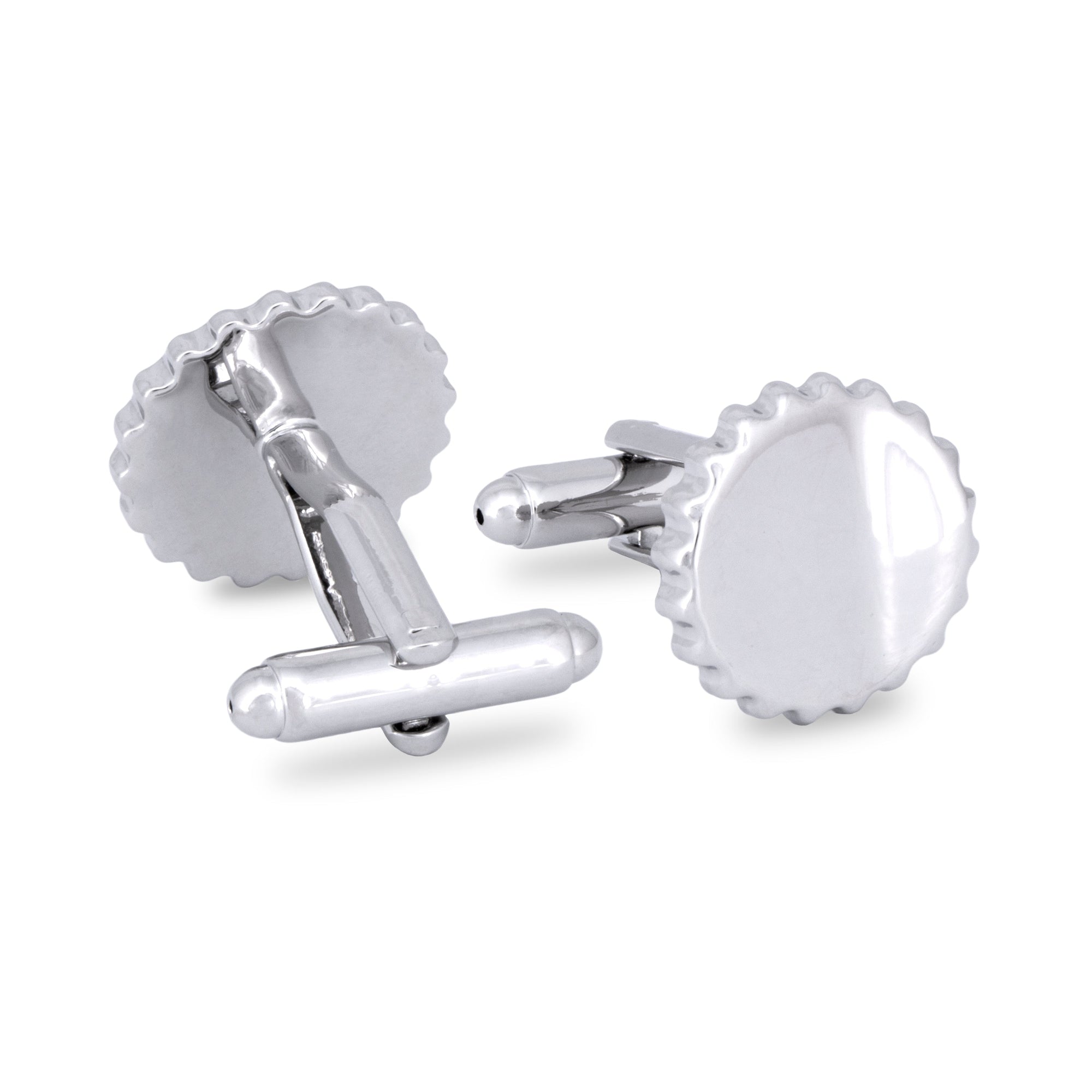 MarZthomson Bottle Cap Cufflinks in Silver-Cufflinks.com.sg