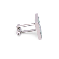 MarZthomson Brick Wall Cufflinks in Shades of Green-Cufflinks.com.sg