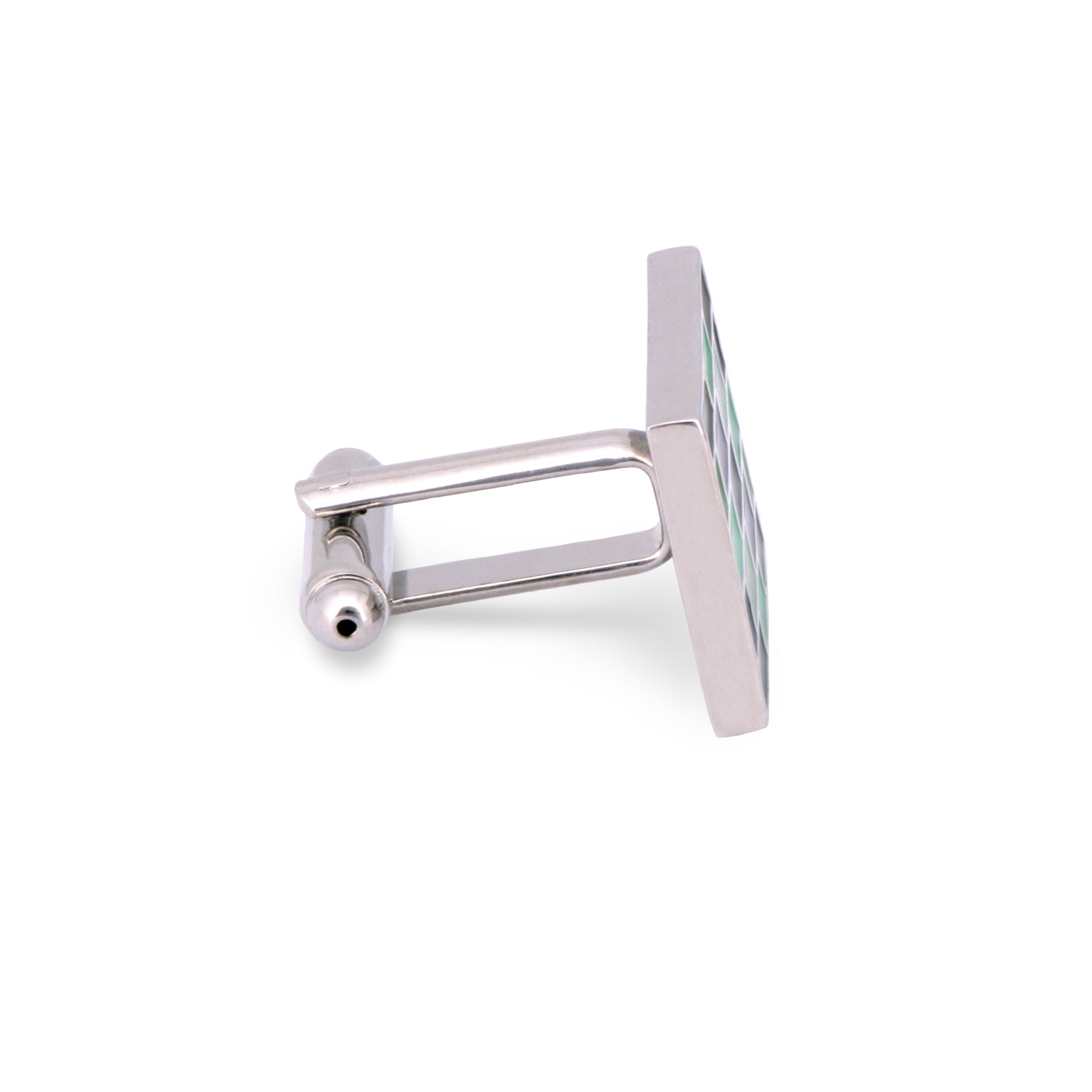 MarZthomson Brick Wall Cufflinks in Shades of Green-Cufflinks.com.sg