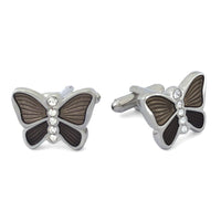MarZthomson Butterfly Cufflinks in Blue M-Cufflinks.com.sg