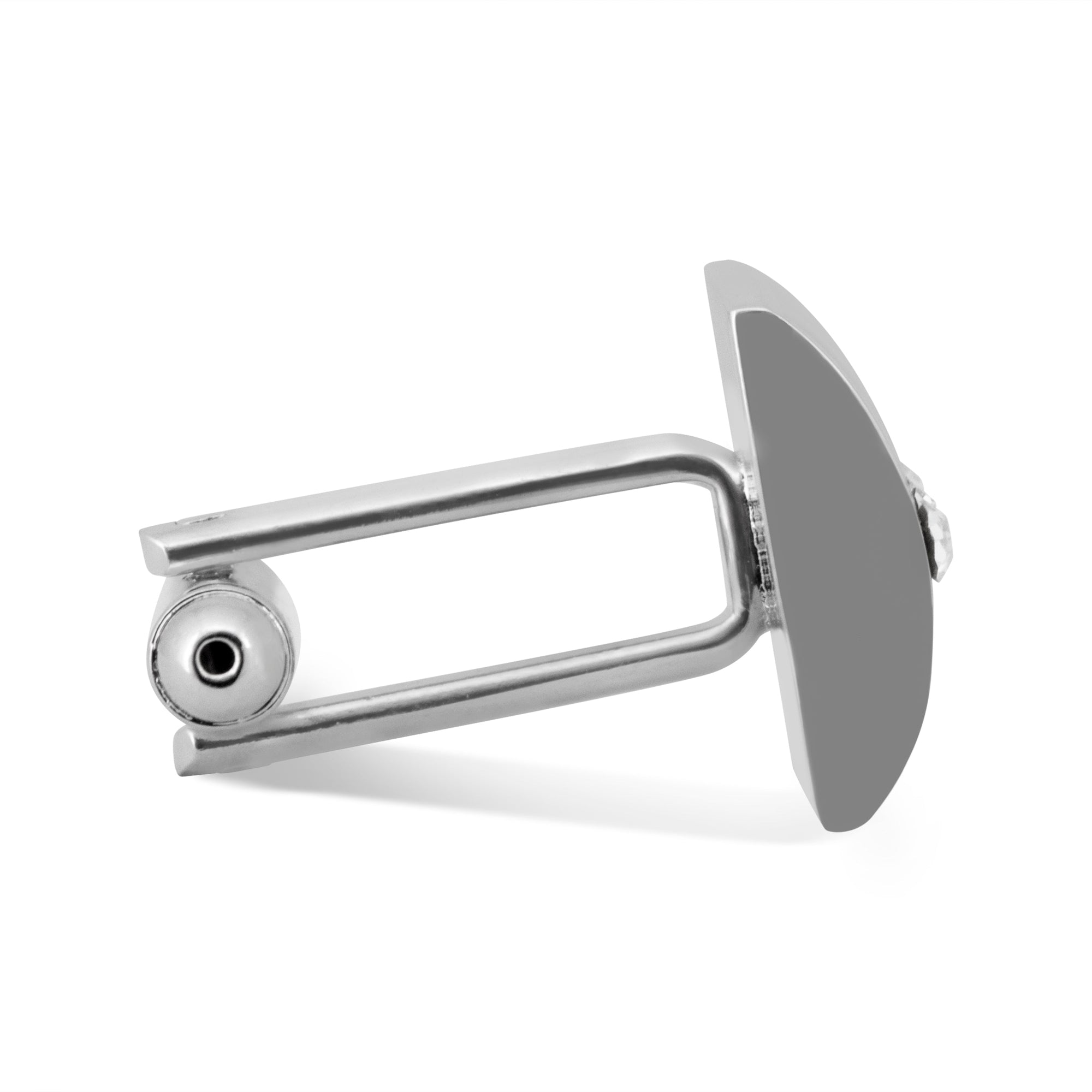 MarZthomson Clear Crystal with Blue Stripe Cufflink-Cufflinks.com.sg