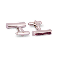 MarZthomson Cylinder Cufflinks with Crystal Inserts F-Cufflinks.com.sg