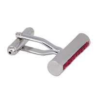 MarZthomson Cylinder Cufflinks with Crystal Inserts F-Cufflinks.com.sg