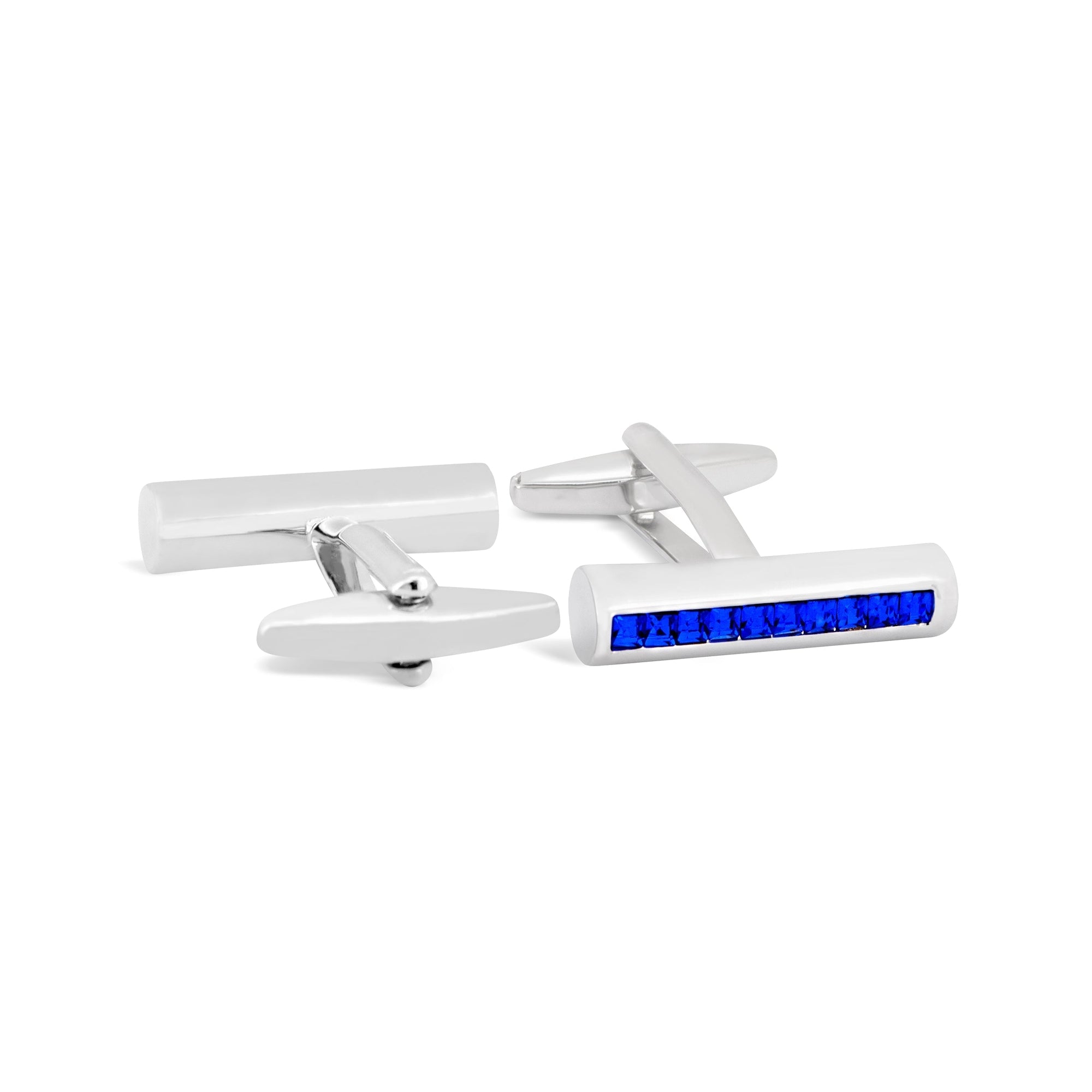 MarZthomson Cylinder Cufflinks with Crystal Inserts F-Cufflinks.com.sg