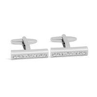 MarZthomson Cylinder Cufflinks with Crystal Inserts F-Cufflinks.com.sg