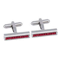 MarZthomson Cylinder Cufflinks with Crystal Inserts F-Cufflinks.com.sg