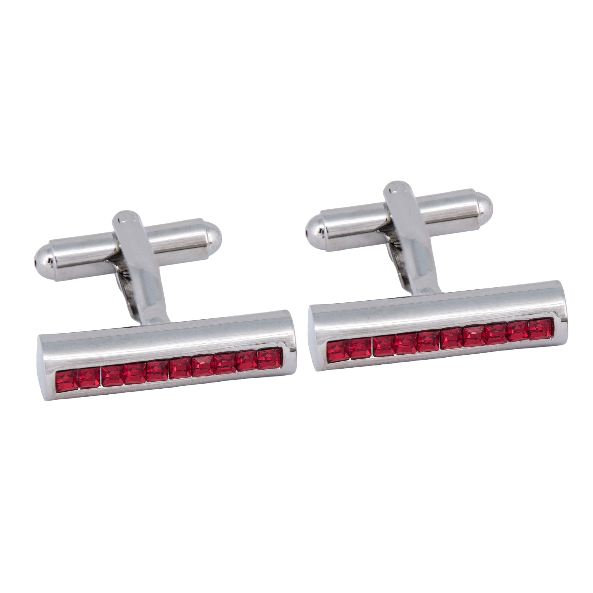 MarZthomson Cylinder Cufflinks with Crystal Inserts F-Cufflinks.com.sg