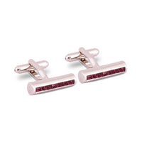 MarZthomson Cylinder Cufflinks with Crystal Inserts F-Cufflinks.com.sg