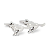 MarZthomson Dashing Dog Silver-Tone Cufflinks F-Cufflinks.com.sg