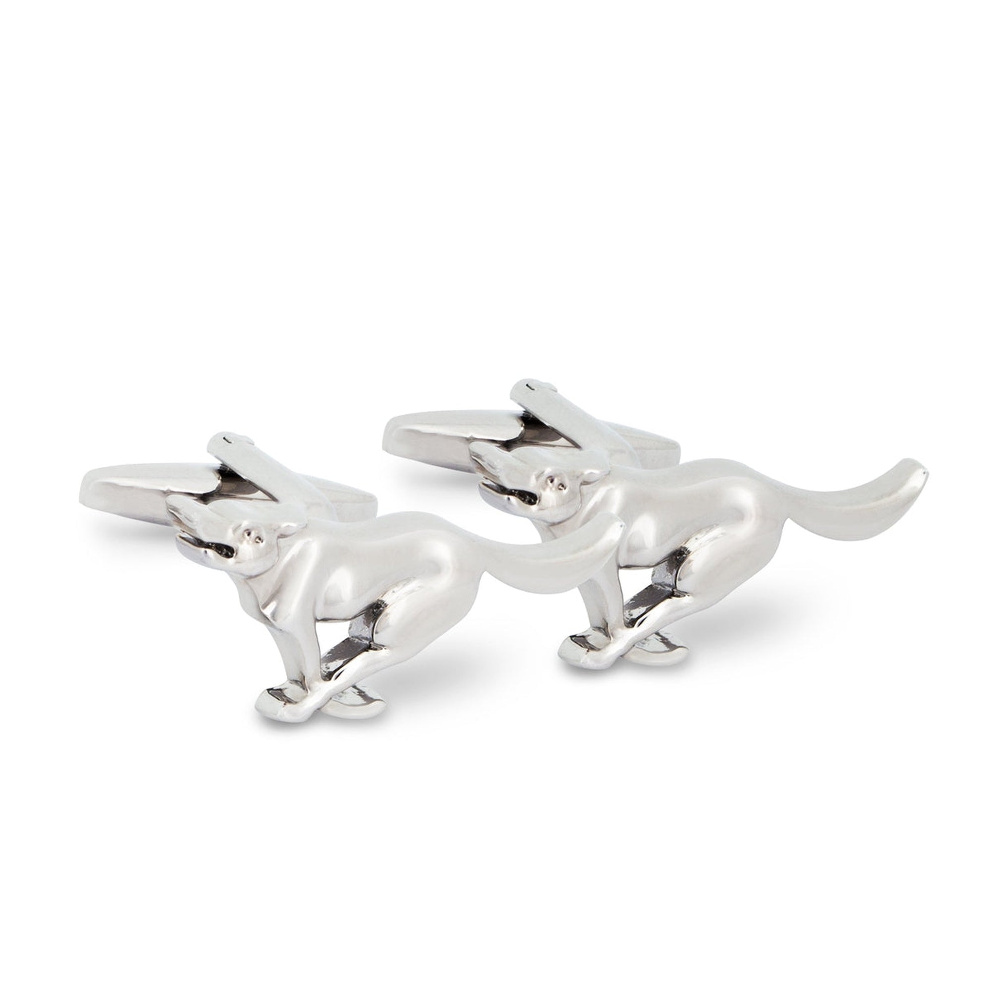 MarZthomson Dashing Dog Silver-Tone Cufflinks F-Cufflinks.com.sg
