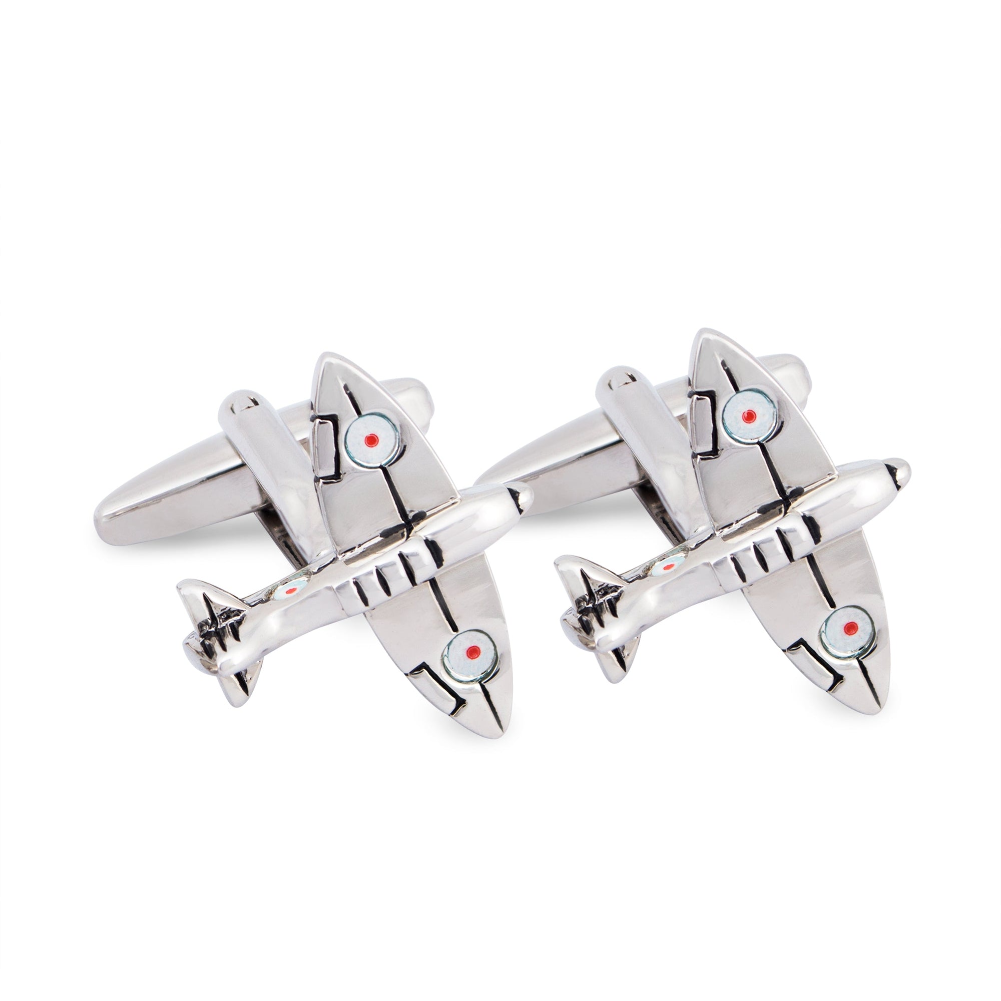 MarZthomson Fighter Jet in Silver - aeroplane Cufflinks-Cufflinks.com.sg
