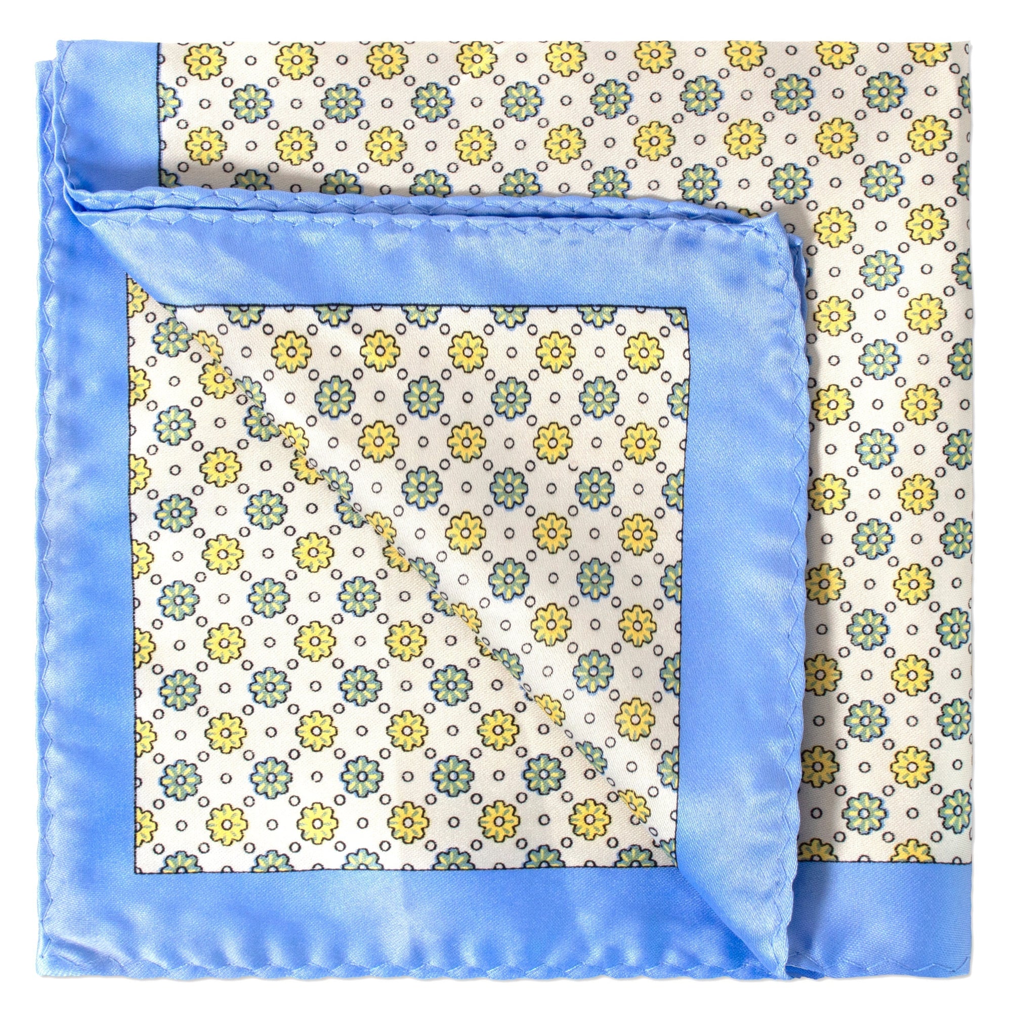 MarZthomson Floral Motif Pocket Square-Pocket Squares-MarZthomson-Cufflinks.com.sg