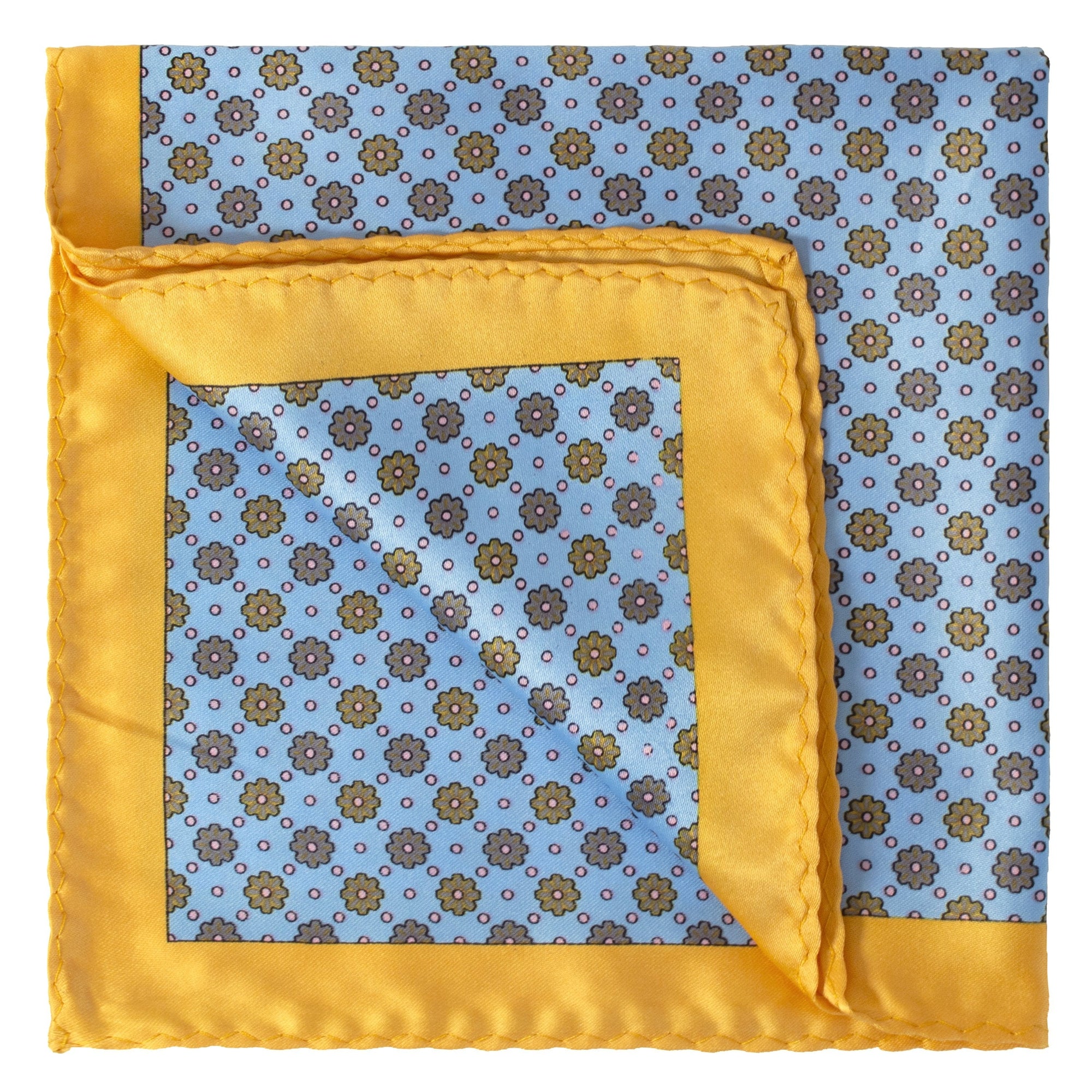 MarZthomson Floral Motif Pocket Square-Pocket Squares-MarZthomson-Cufflinks.com.sg
