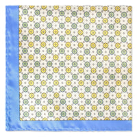 MarZthomson Floral Motif Pocket Square-Pocket Squares-MarZthomson-Cream-Cufflinks.com.sg