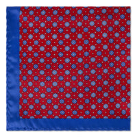 MarZthomson Floral Motif Pocket Square-Pocket Squares-MarZthomson-Red-Cufflinks.com.sg