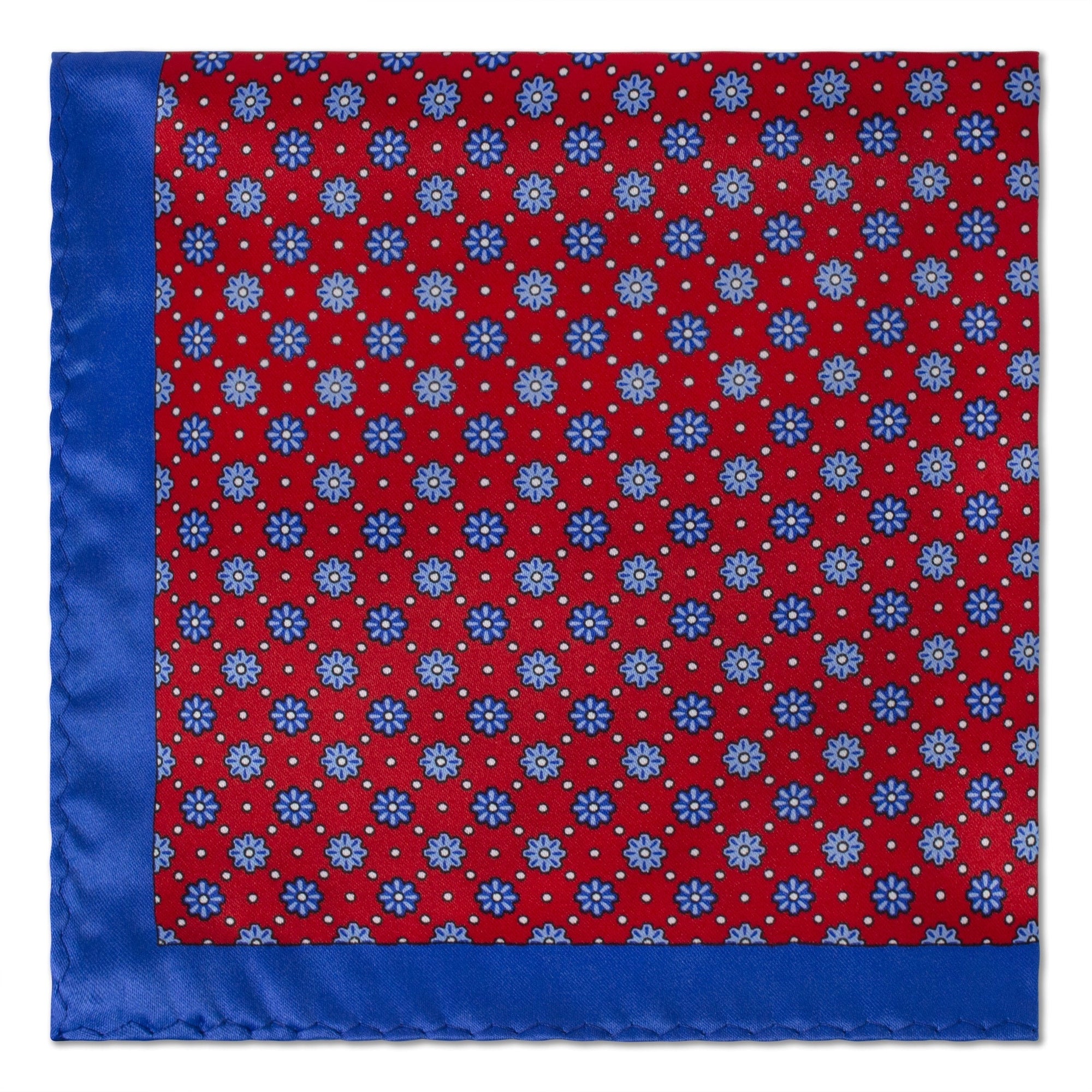 MarZthomson Floral Motif Pocket Square-Pocket Squares-MarZthomson-Red-Cufflinks.com.sg