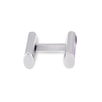 MarZthomson Foldable Rectangle Cufflinks with Purple Centerpiece M-Cufflinks.com.sg