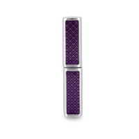 MarZthomson Foldable Rectangle Cufflinks with Purple Centerpiece M-Cufflinks.com.sg