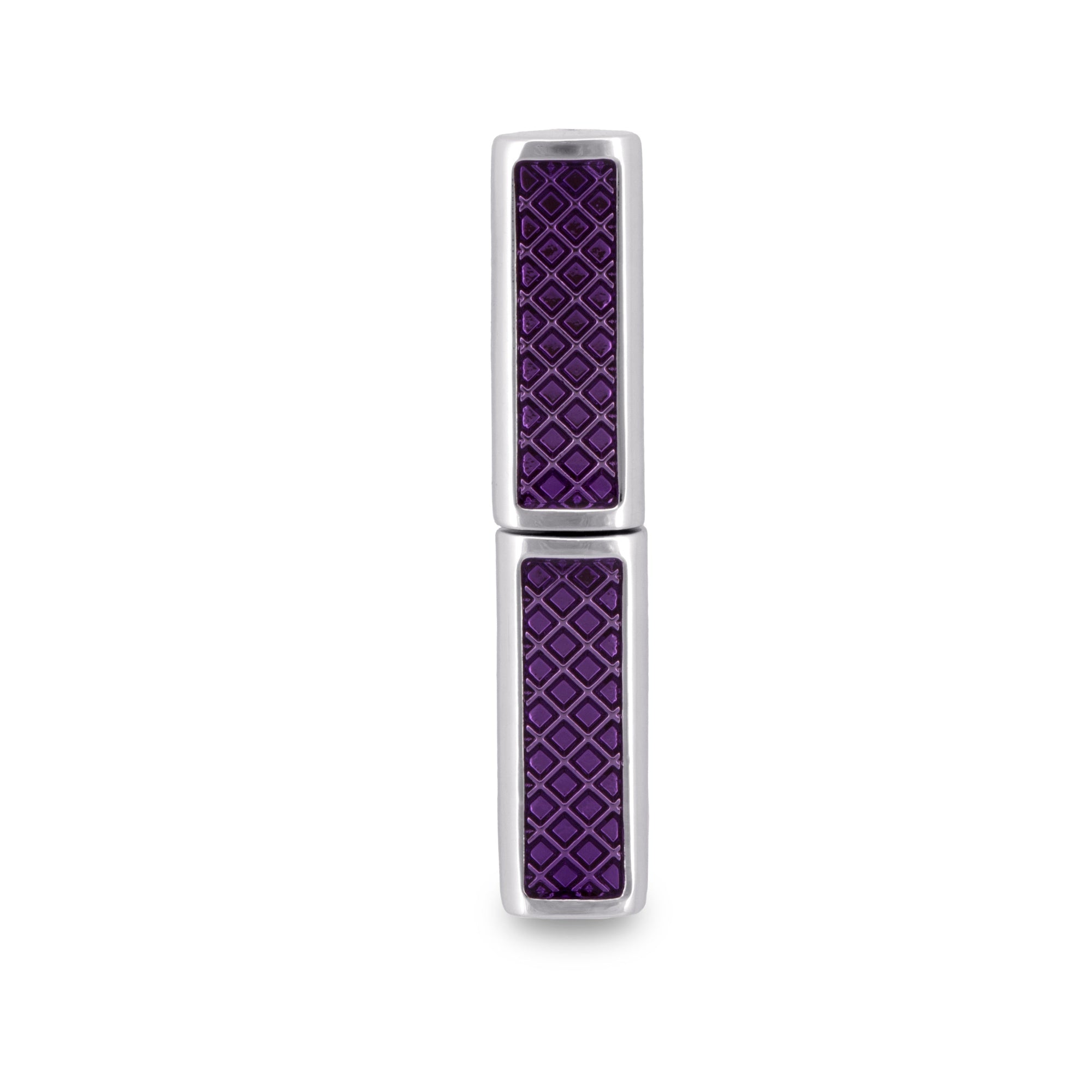 MarZthomson Foldable Rectangle Cufflinks with Purple Centerpiece M-Cufflinks.com.sg