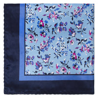 MarZthomson Garden Flower Print Pocket Square-Pocket Squares-MarZthomson-Blue - Sky Blue-Cufflinks.com.sg