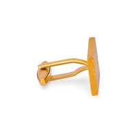 MarZthomson Gold Rectangle Brushed Matte Cufflinks-Cufflinks.com.sg