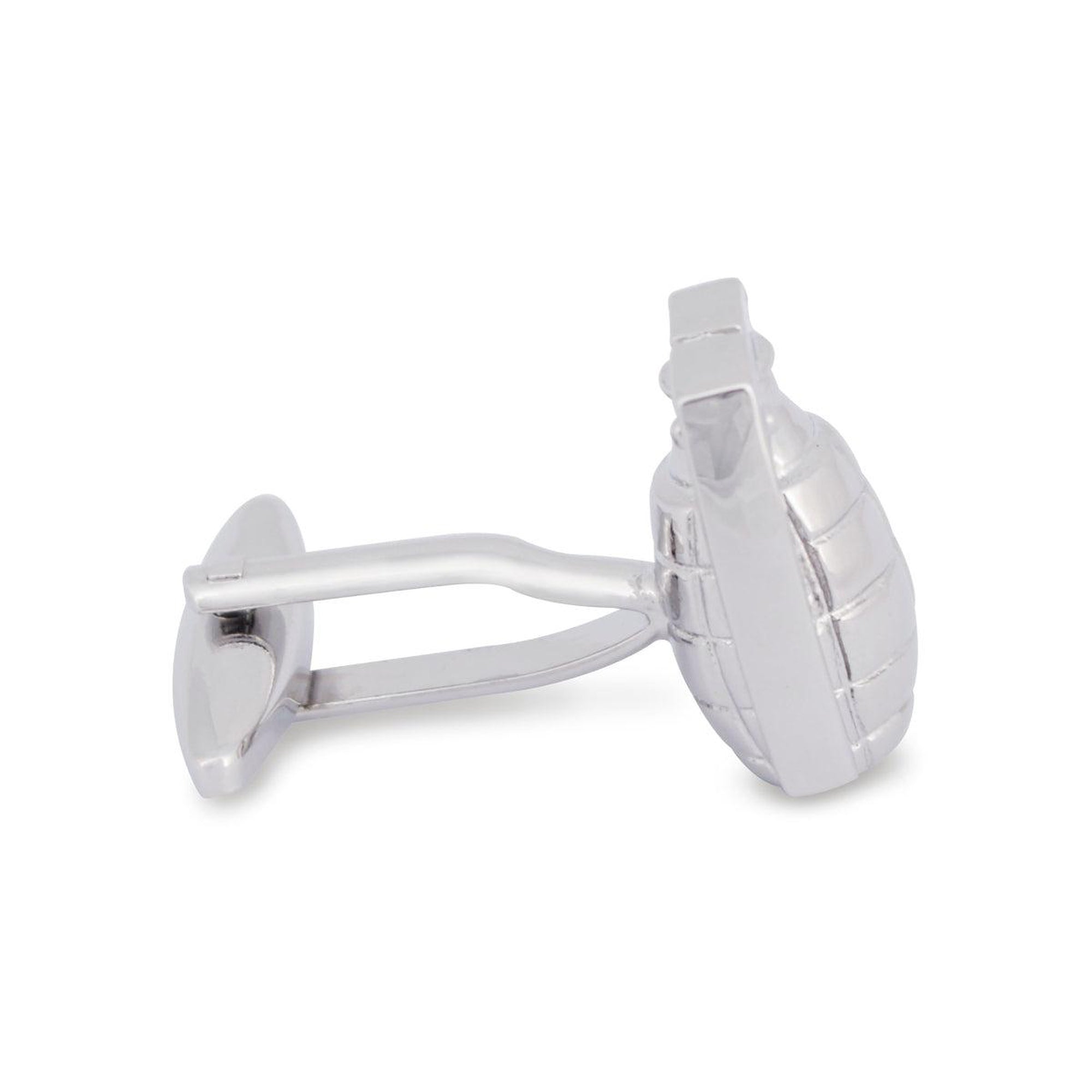 MarZthomson Hand Grenade Bomb Cufflinks in Silver M-Cufflinks.com.sg