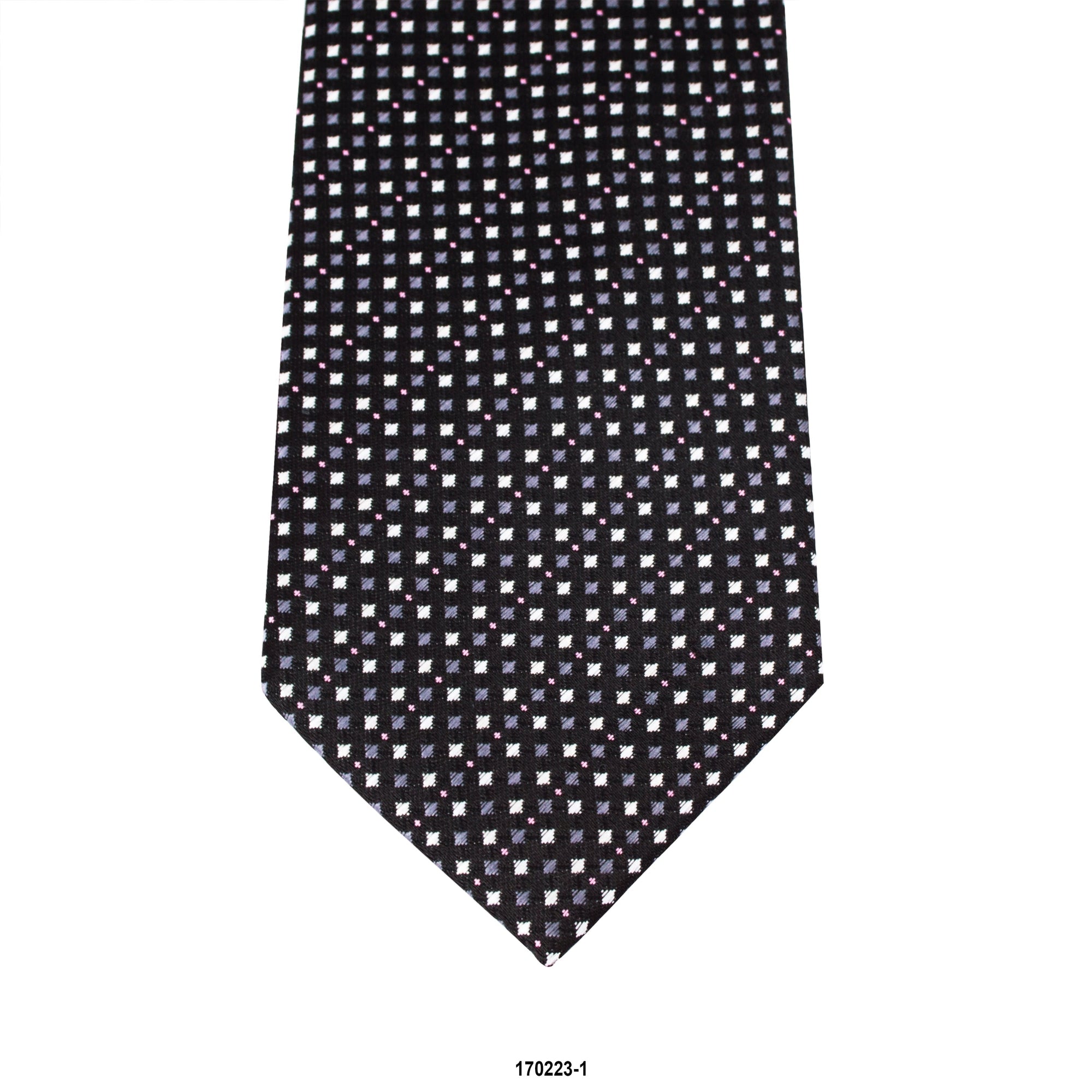 Marz 8cm Micro Squares Tie in Black J-Cufflinks.com.sg | Neckties.com.sg