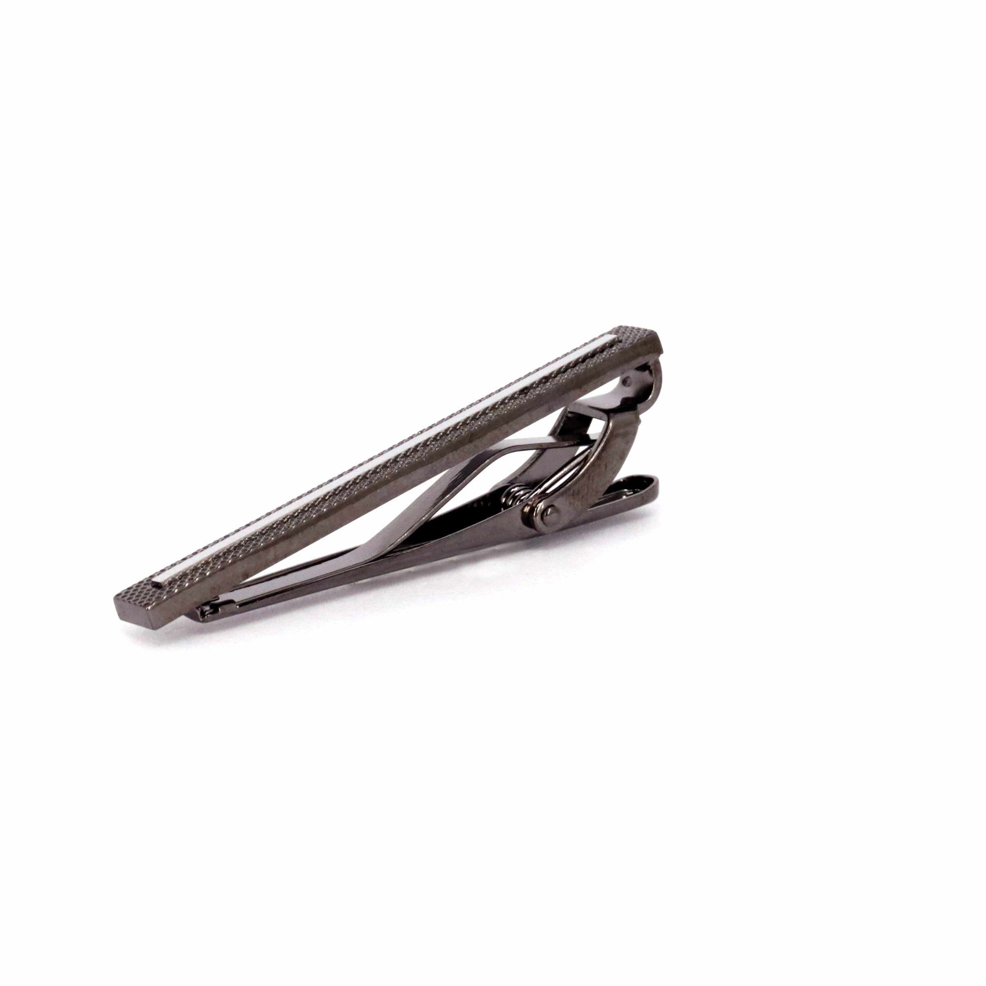 Marzthomson Embossed Tie Bar 5cm-Tie Clip-MarZthomson-Gun Metal-Cufflinks.com.sg