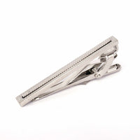 Marzthomson Embossed Tie Bar 5cm-Tie Clip-MarZthomson-Silver-Cufflinks.com.sg