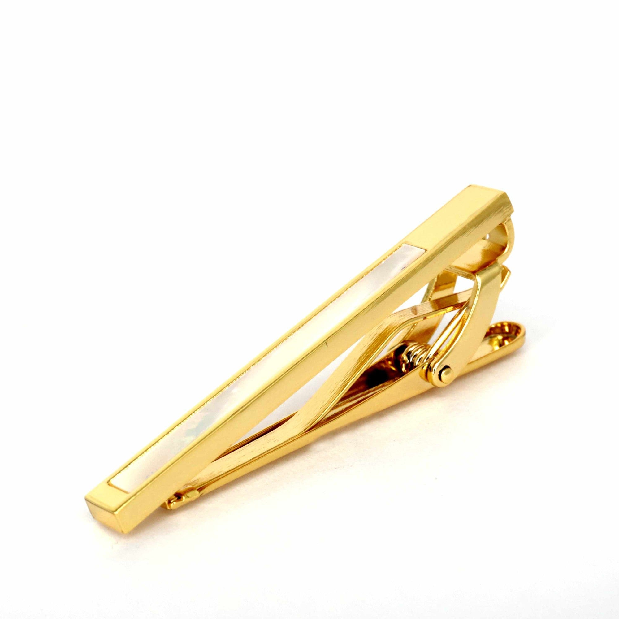 Marzthomson Mother of Pearl Tie Bar 5cm-Tie Clip-MarZthomson-Gold-Cufflinks.com.sg