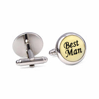 Marzthomson Round Best Man Cufflinks-Cufflinks.com.sg