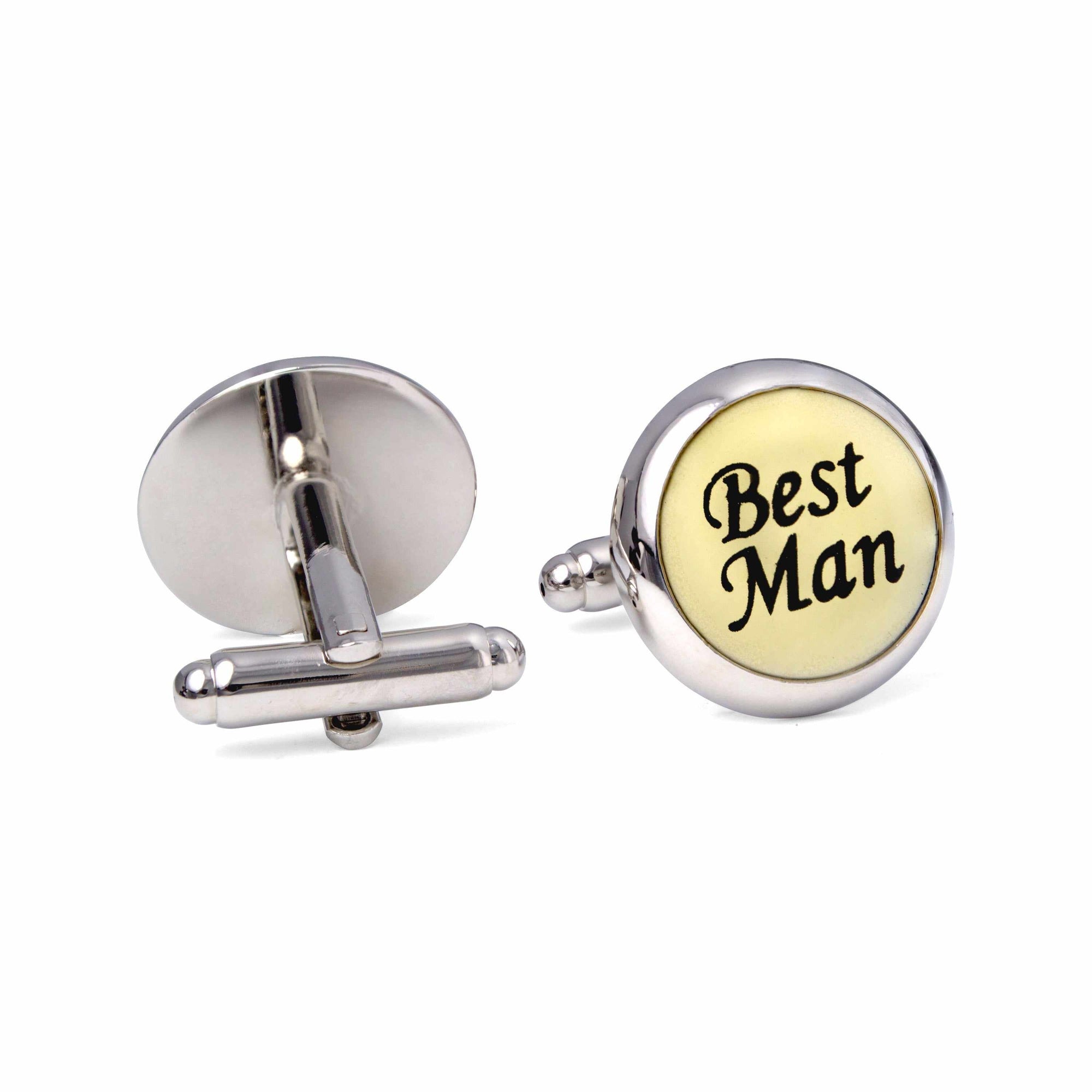 Marzthomson Round Best Man Cufflinks-Cufflinks.com.sg