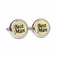 Marzthomson Round Best Man Cufflinks-Cufflinks.com.sg