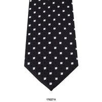 8cm White Small Square Detail Tie in Black-Cufflinks.com.sg | Neckties.com.sg