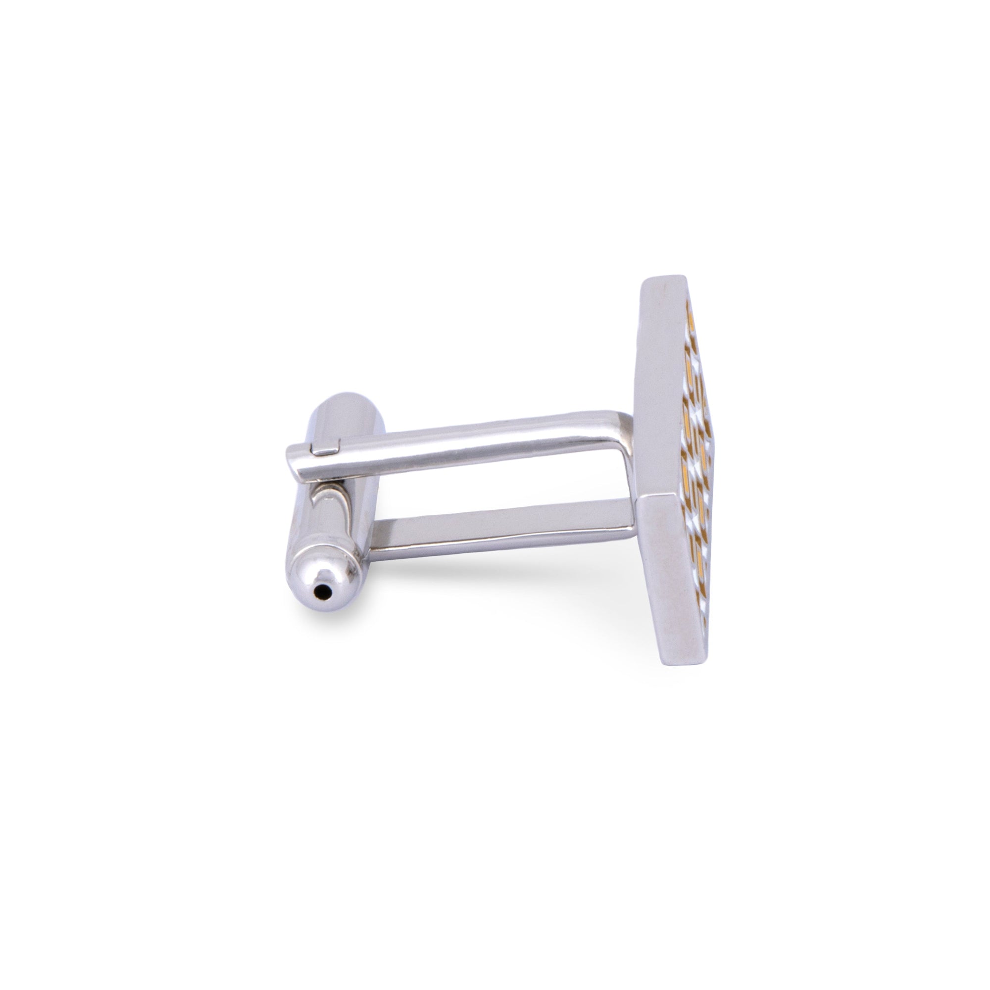 Micro Diamond Details Cufflinks in Yellow-Cufflinks.com.sg