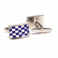 Mosaic Square MOP Cufflinks Purple Blue classic J-MarZthomson-Cufflinks.com.sg