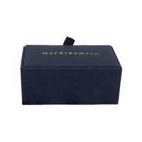 Mosaic Tiles with Silver/Dark Blue Rectangle Bezel Cufflinks-Cufflinks.com.sg