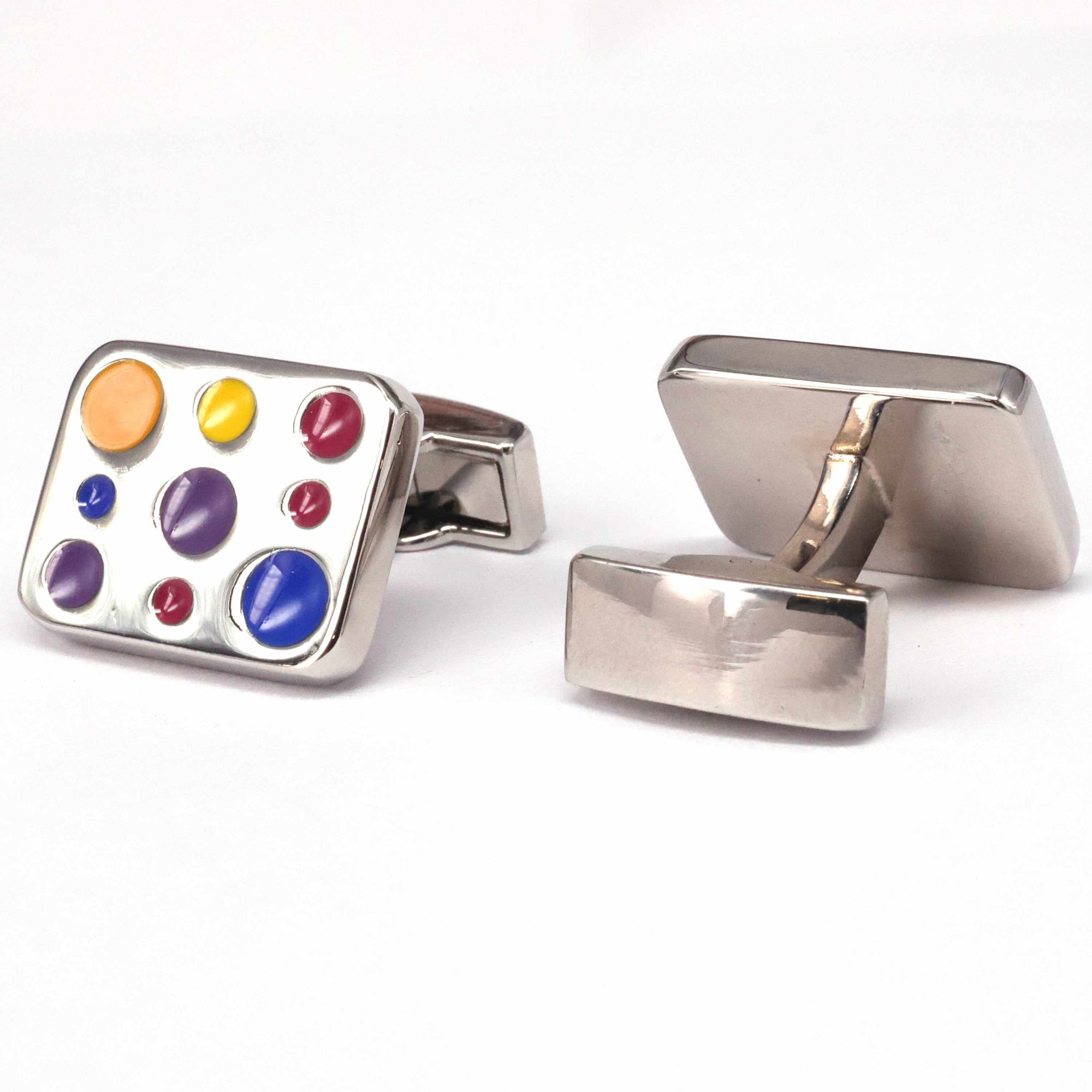 Multicoloured Gunmetal Cufflinks M-MarZthomson-Cufflinks.com.sg