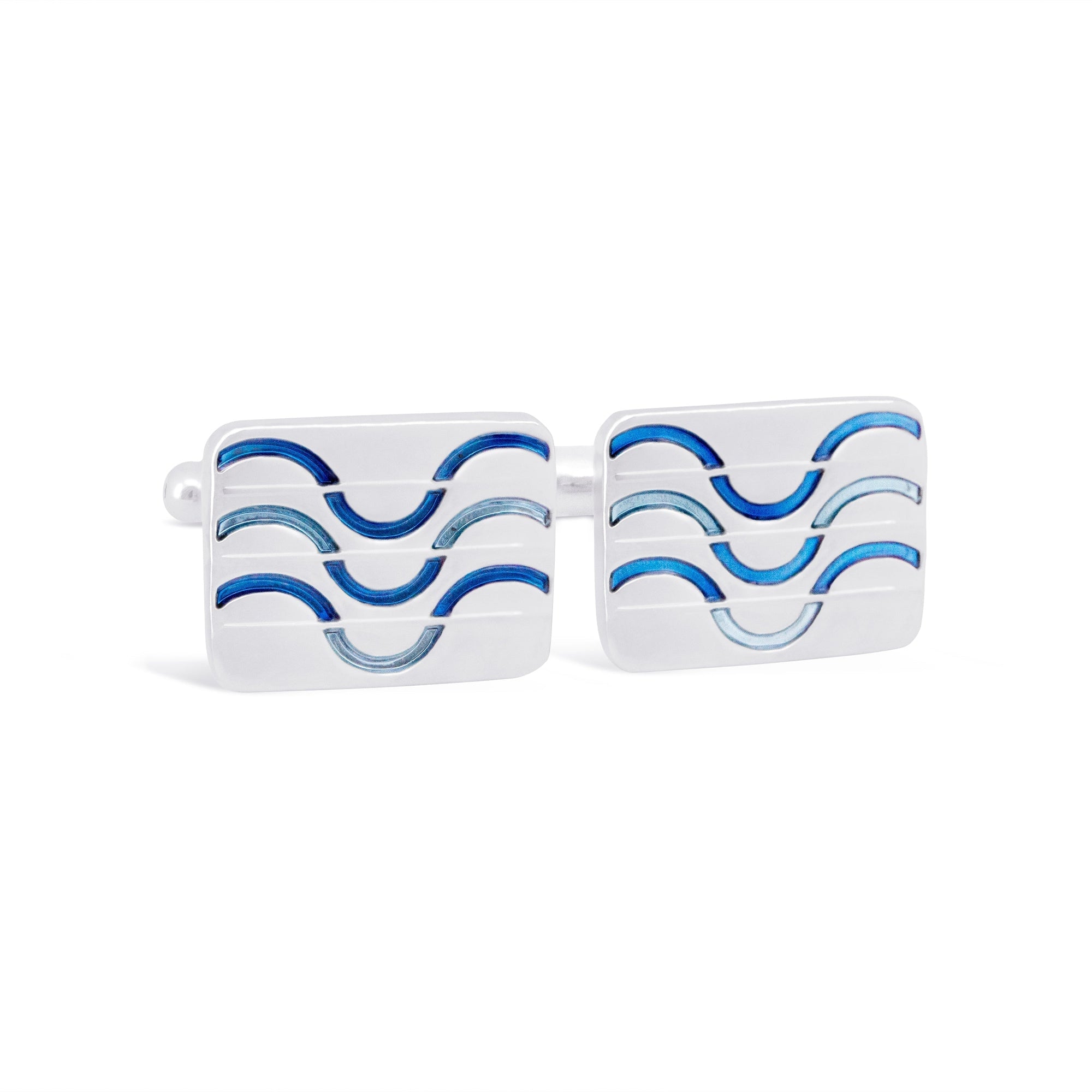 Ocean Waves Mortiff Cufflinks-Cufflinks.com.sg